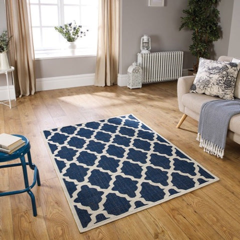 Flatweave Moda Trellis in Blue