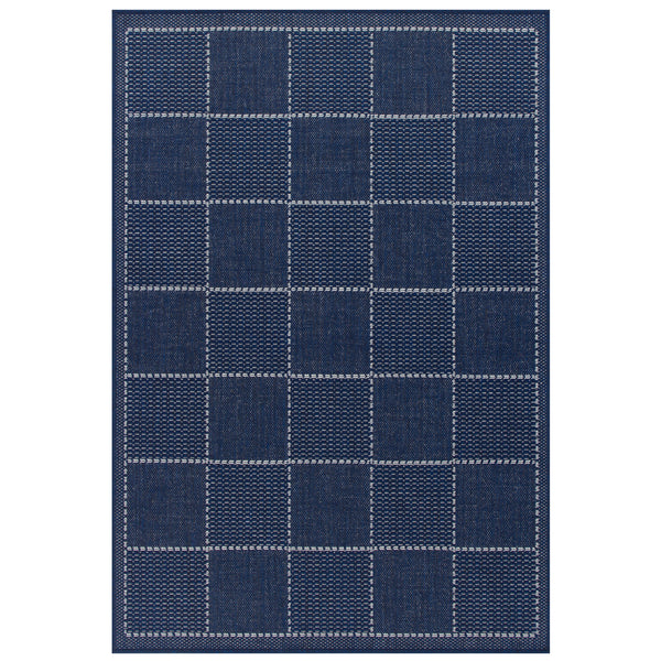 Flatweave Checked Blue