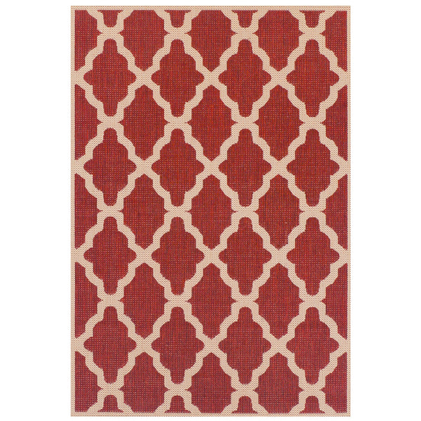 Flatweave Moda Trellis in Red