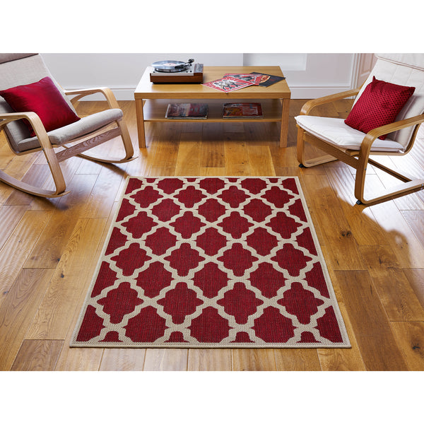 Flatweave Moda Trellis in Red