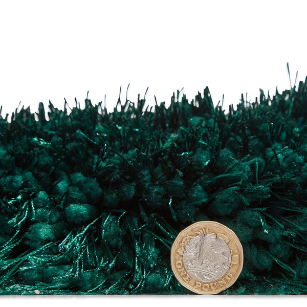Montana Shaggy Rug in Jewel Green