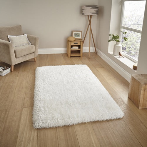 Montana Shaggy Rug in Ivory