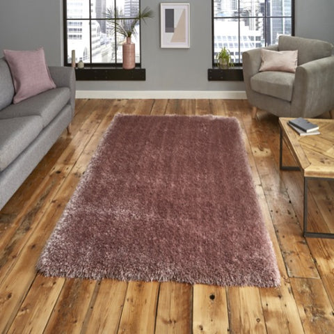 Montana Shaggy Rug in Rose