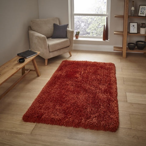 Montana Shaggy Rug in Terracotta