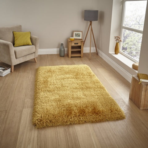 Montana Shaggy Rug in Yellow